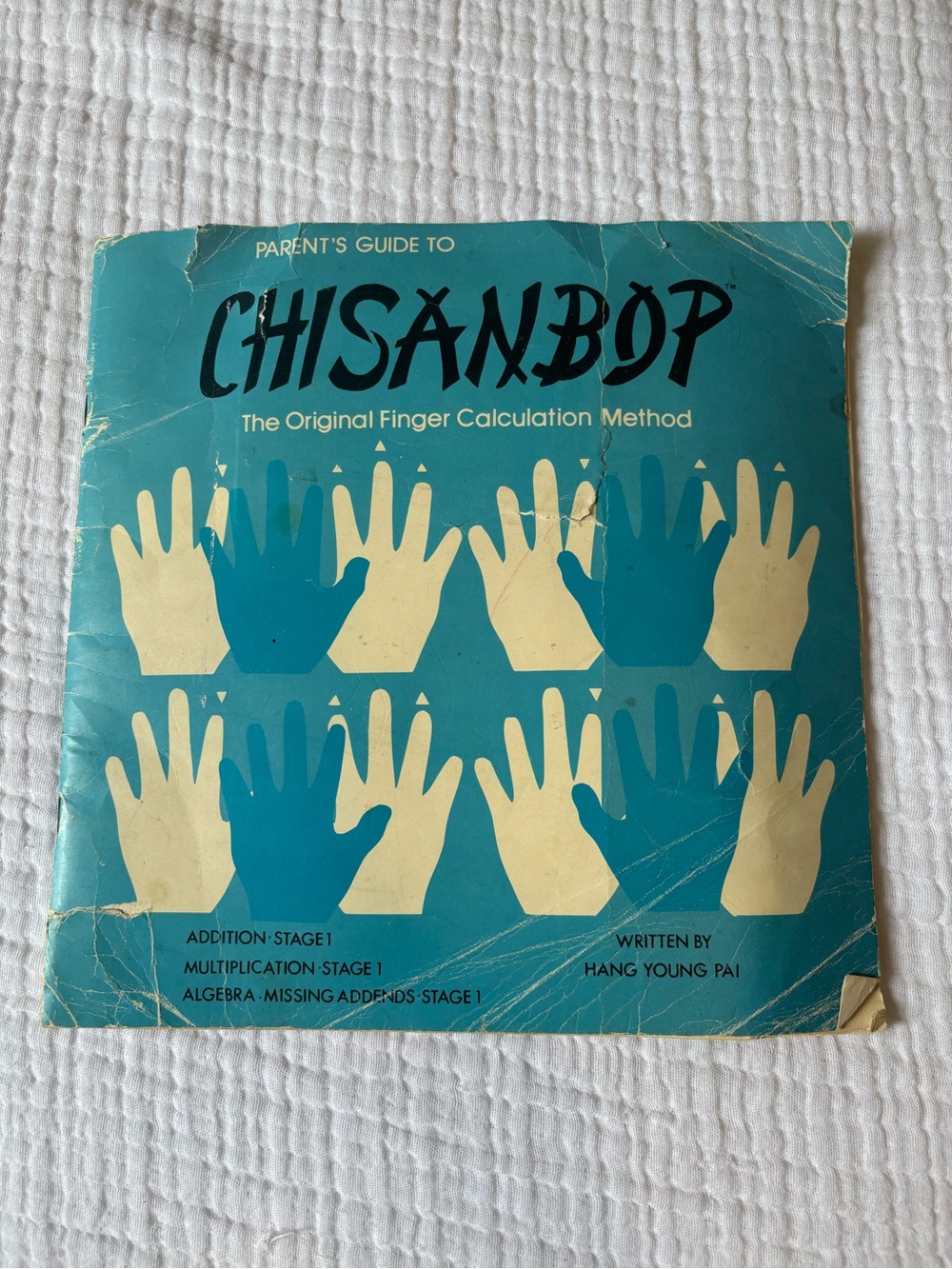 Vintage book and tape Finger Calculation Guide - Teal